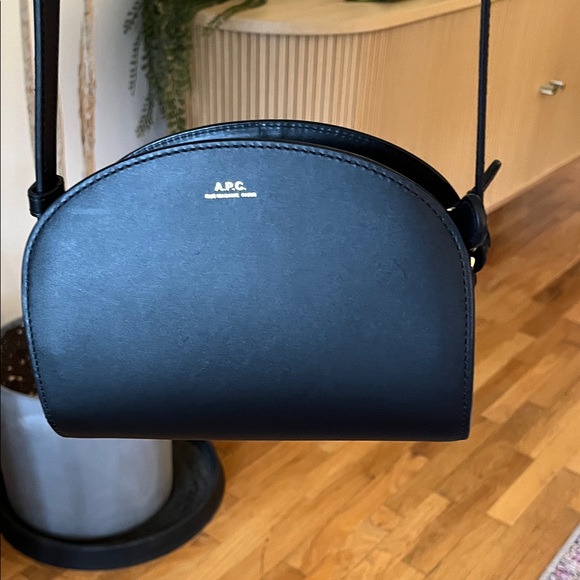 A.P.C. Black Demi Lune Mini Crossbody Bag Purse - Picture 10 of 13